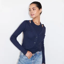 Long Sleeve*MONROW Baby Thermal Double Layer Cardi Top NEPTUNE
