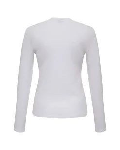 Long Sleeve*MONROW Baby Thermal V Neck Henley WHITE