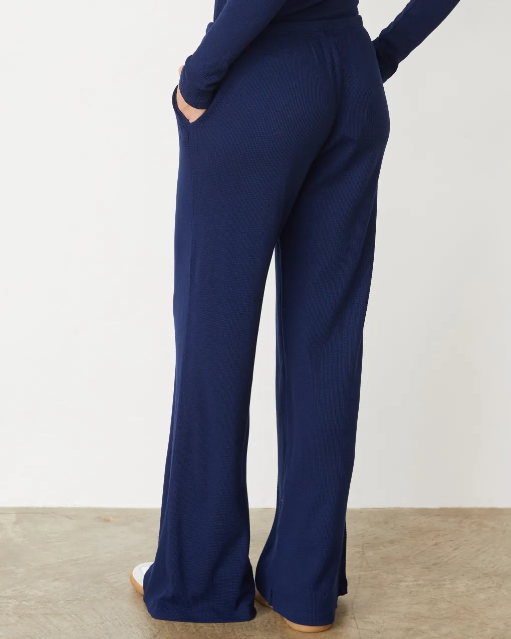 Pants|Sweats*MONROW Baby Thermal Wide Leg Pant NAVY