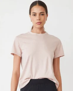 Tees*MONROW Basic Crew Neck Tee CHALKPINK
