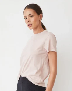 Tees*MONROW Basic Crew Neck Tee CHALKPINK