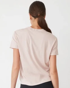 Tees*MONROW Basic Crew Neck Tee CHALKPINK