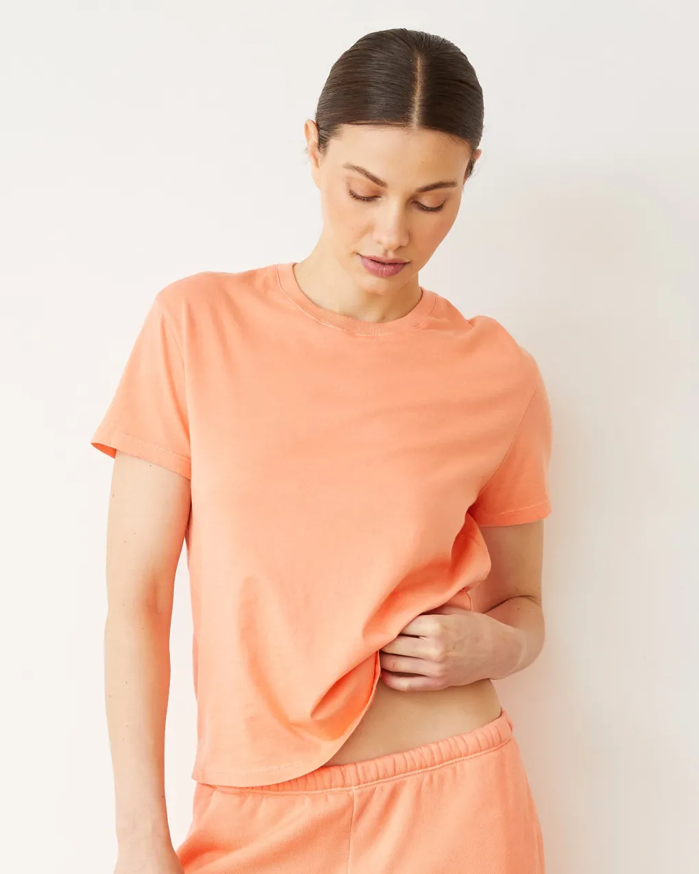 Tees*MONROW Basic Crew Neck Tee SORBET