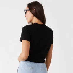 Tees*MONROW Basic Crew Neck Tee BLACK