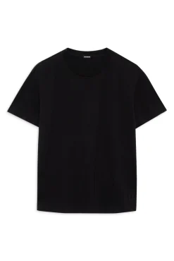 Tees*MONROW Basic Crew Neck Tee BLACK