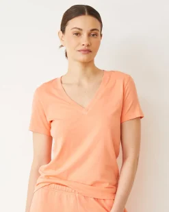 Tees*MONROW Basic V Neck SORBET