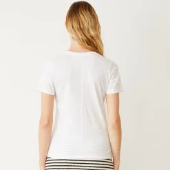 Tees*MONROW Basic V Neck Tee WHITE