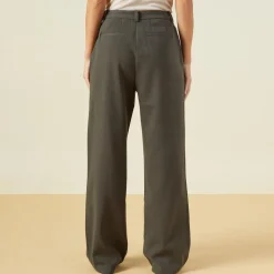 Pants*MONROW Bonded Thermal Pleated Pants KALEGREEN