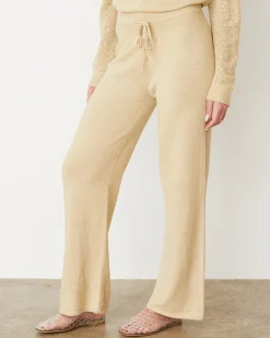 Sets|Sweats*MONROW Boucle Knit Straight Leg Pant SAND