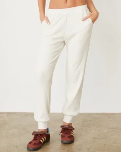 Travel Essentials|Sets*MONROW Brushed Rib Cuff Sweat NATURAL