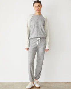 Sets|Sweats*MONROW Brushed Thermal Vintage Sweat HEATHER/ASH