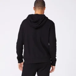 Mens Sale|Men's Sale*MONROW Bungee Cord Quarter Zip Hoody BLACK