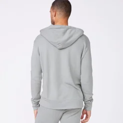 Men's Tops|Mens Sale*MONROW Bungee Cord Quarter Zip Hoody GUNMETAL