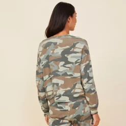 Sweatshirts*MONROW Camo Boxy Sweatshirt GREENGREY