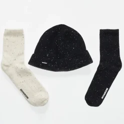 Accessories*MONROW Cashmere Neps Beanie Gift Set BLACK