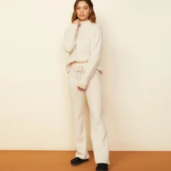 Sweats*MONROW Cashmere Neps Lounge Sweats CREAM
