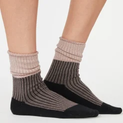 Socks|Accessories*MONROW Color Block Socks CLAY/ICEDCOFFEE/BLACK