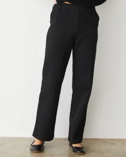 Pants*MONROW Cotton Knit Patch Pocket Pant BLACK