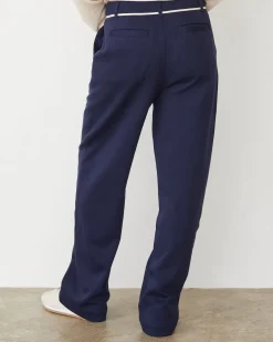 Pants*MONROW Cotton Knit Trousers DARKNAVY