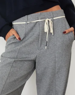 Pants*MONROW Cotton Knit Trousers DARKHEATHER