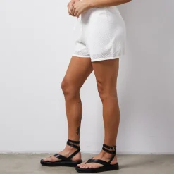 Shorts*MONROW Cotton Mesh Short IVORY