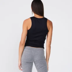 Tanks*MONROW Cotton Modal Narrow Tank - Color BLACK