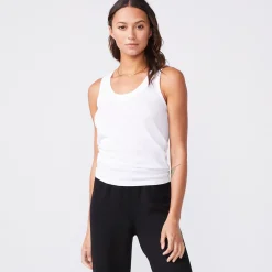 Tanks*MONROW Cotton Modal Narrow Tank - Color WHITE