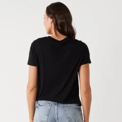 Tees*MONROW Cotton Modal Vintage Crew BLACK