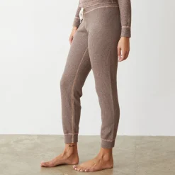 Sweats*MONROW Cozy Heather Thermal Cuff Sweat PECAN