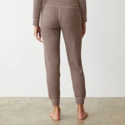 Sweats*MONROW Cozy Heather Thermal Cuff Sweat PECAN