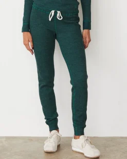 Sets|Sweats*MONROW Cozy Heather Thermal Cuff Sweat FOREST