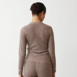 Long Sleeve*MONROW Cozy Heather Thermal Long Sleeve PECAN