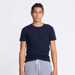 Men's Tops|Mens Sale*MONROW Crew Neck Tee BLUE