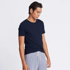 Men's Tops|Mens Sale*MONROW Crew Neck Tee BLUE