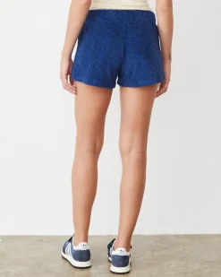 Terry|Shorts*MONROW Diamond Terry Cloth Vintage Short NAVY