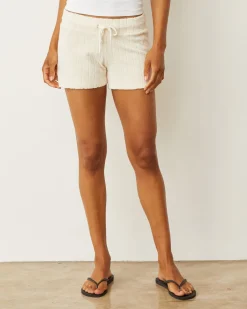 Terry|Shorts*MONROW Diamond Terry Cloth Vintage Short NATURAL