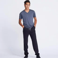 Men's Bottoms|Mens Sale*MONROW Fleece Trouser Sweats BLACK