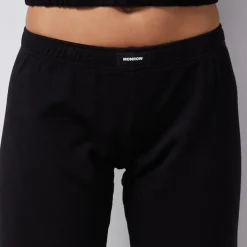 Sweats*MONROW French Terry Crop Elastic Waist Sweat BLACK