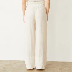 Pants*MONROW Gauze Wide Leg Pant PEARL