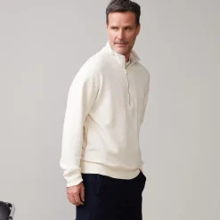 Mens Sale|Men's Sale*MONROW Half Zip Sweatshirt OFFWHITE