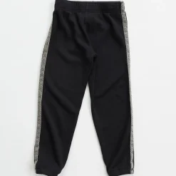 Kids*MONROW Kids Chevron Trim Elastic Waist Sweats BLACK