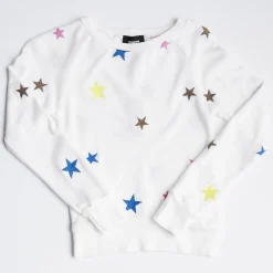 Kids*MONROW Kids Embroidered Color Stars Raglan NATURAL