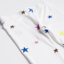 Kids*MONROW Kids Embroidered Color Stars Elastic Waist Sweats NATURAL