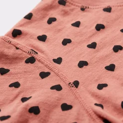 Kids*MONROW Kids Heart Crew Neck ANTIQUEROSE