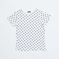 Kids*MONROW Kids Heart Crew Neck WHITE
