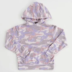 Kids*MONROW Kids Supersoft Camo Pullover Hoody PETALPINK