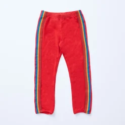 Kids*MONROW Kids Supersoft Rainbow Stripe Sweats BLOODRED