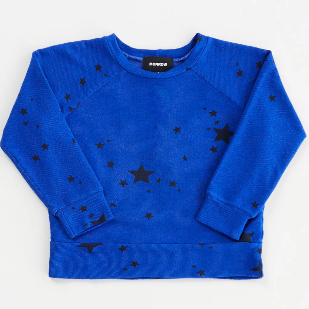 Kids*MONROW Kids Supersoft Stardust Raglan ELECTRICBLUE