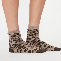 Socks|Accessories*MONROW Leopard Calf Socks ICEDCOFFEE