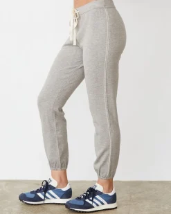Soft Knit|Travel Essentials*MONROW Lightknit Contrast Stitch Vintage Sweat HEATHERGREY